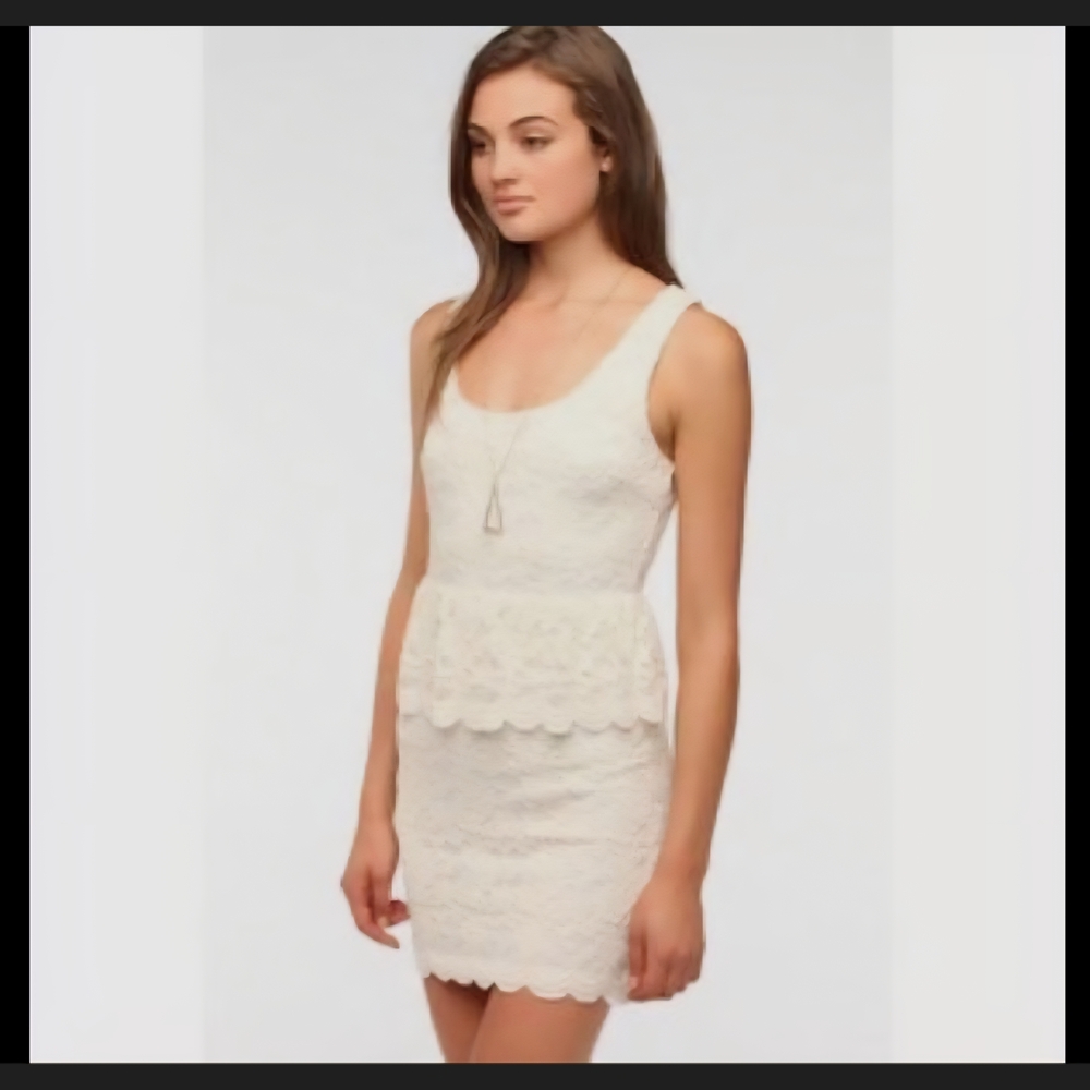 Pins & Needles Cream Lace Mini Dress